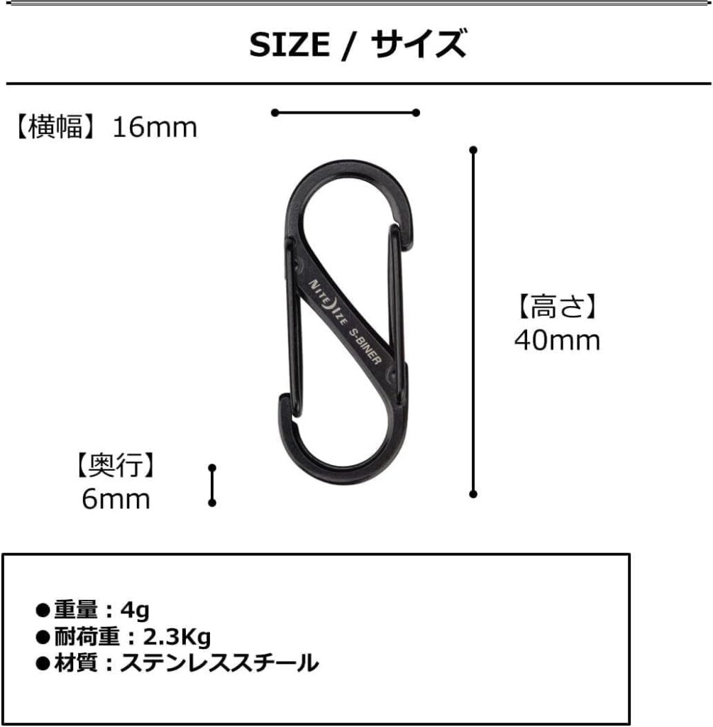 NITEIZE(ナイトアイズ)エスビナー ステンレス#1【2個入り】