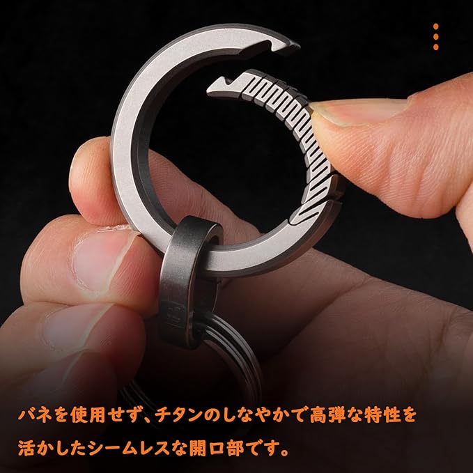 FEGVE TISUR キーホルダー チタン カラビナ