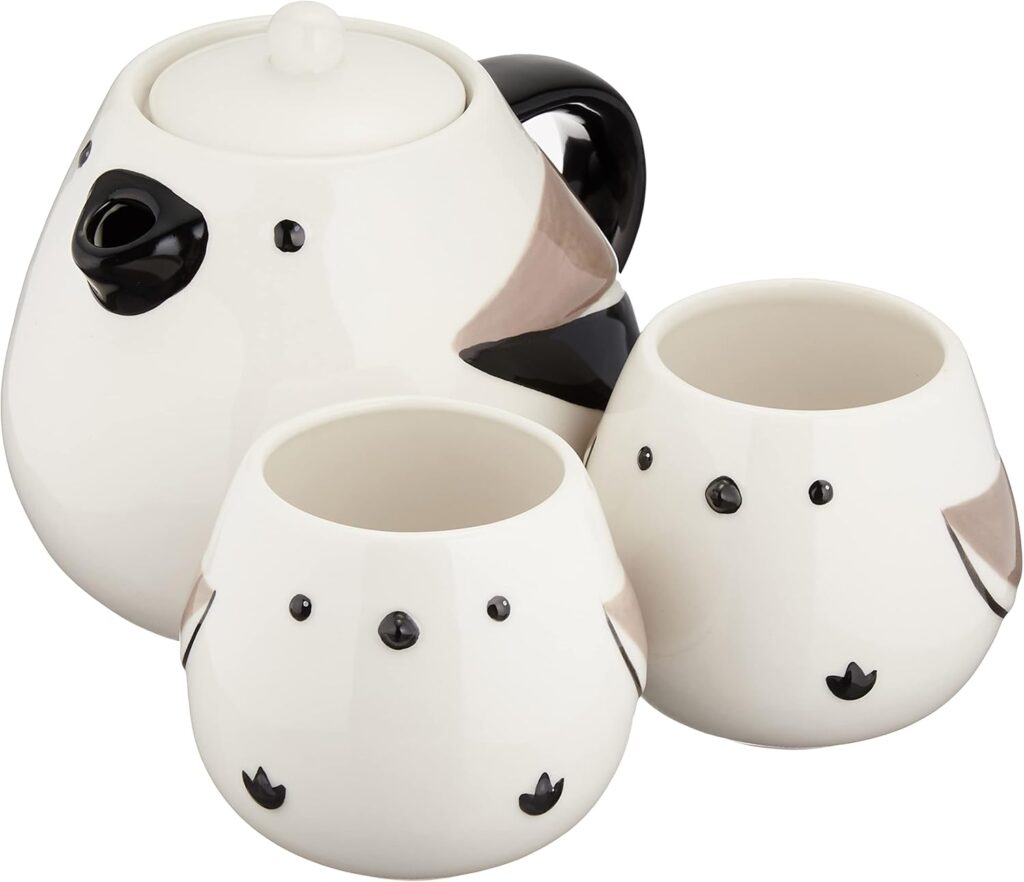 サンアート かわいい食器 ティーポット & ティーカップ セット シマエナガ親子
